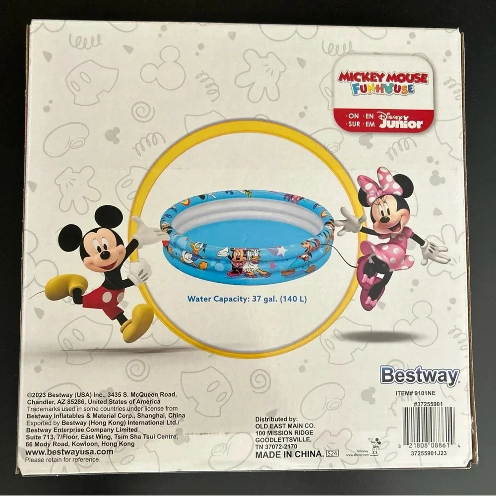 Disney Junior Kids Play Pool Mickey And Friends 48x10 Holds 37 Gallons - Picture 2 of 2